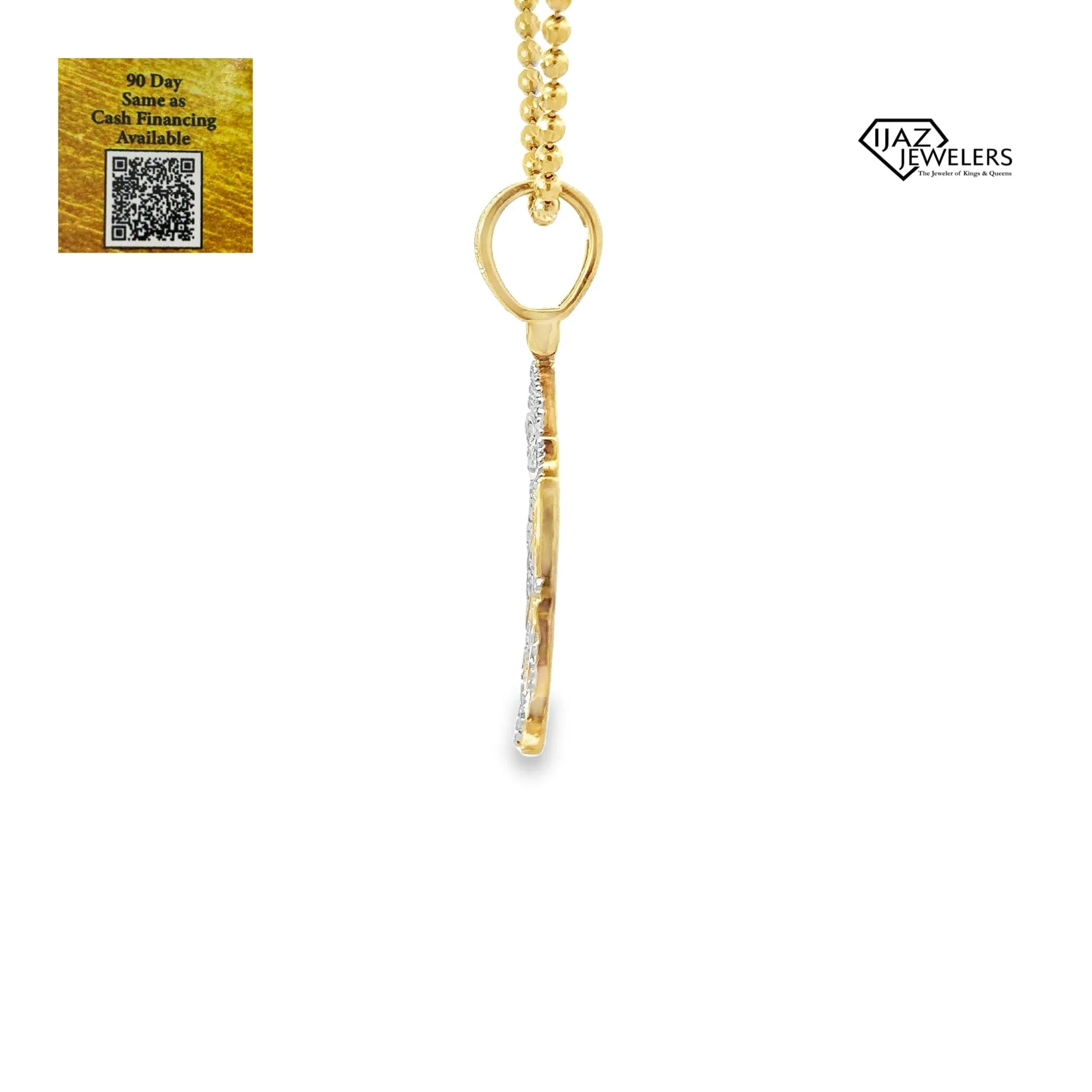 10K Gold 0.56 CTW Diamond Jesus Charm