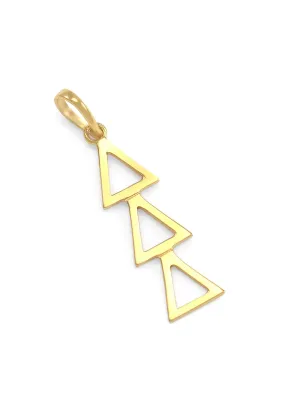 14k Solid Gold Delta Delta Delta Lavaliere