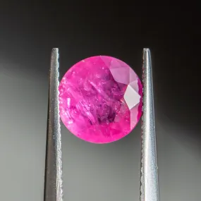 1.86CT ROUND SAPPHIRE, BRIGHT FUCHSIA PINK, 7.9X3.29MM