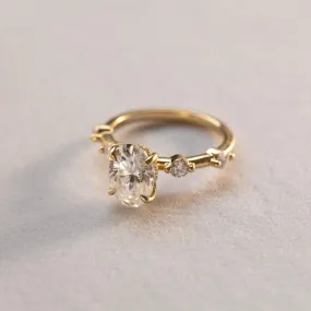 3 CT Oval Moissanite Engagement Ring