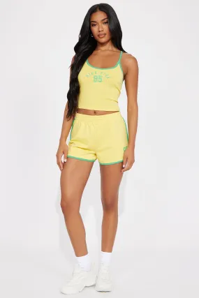 95 Forever Short Set - Yellow/combo