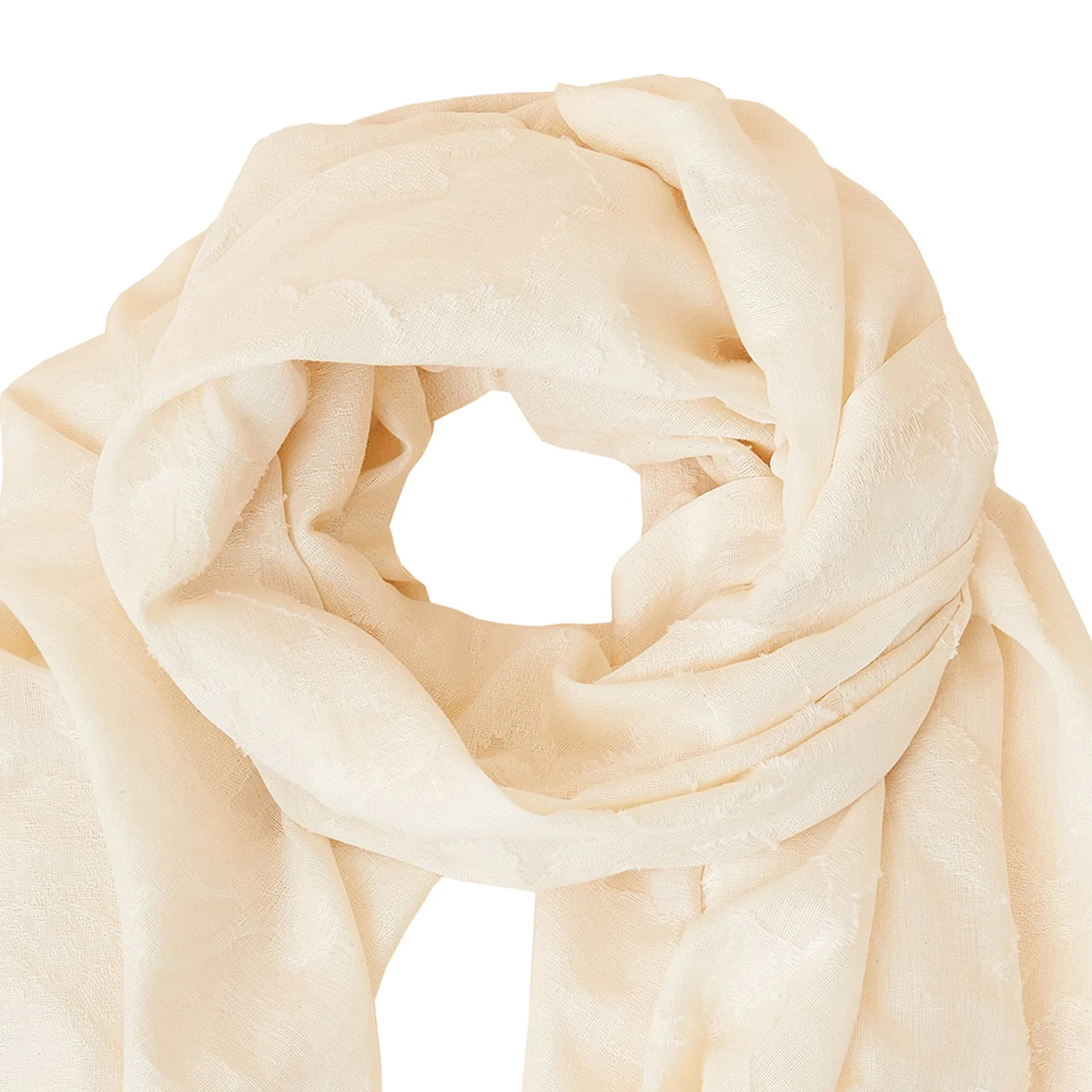 Accessorize London Women's Cream Burnout Scarf