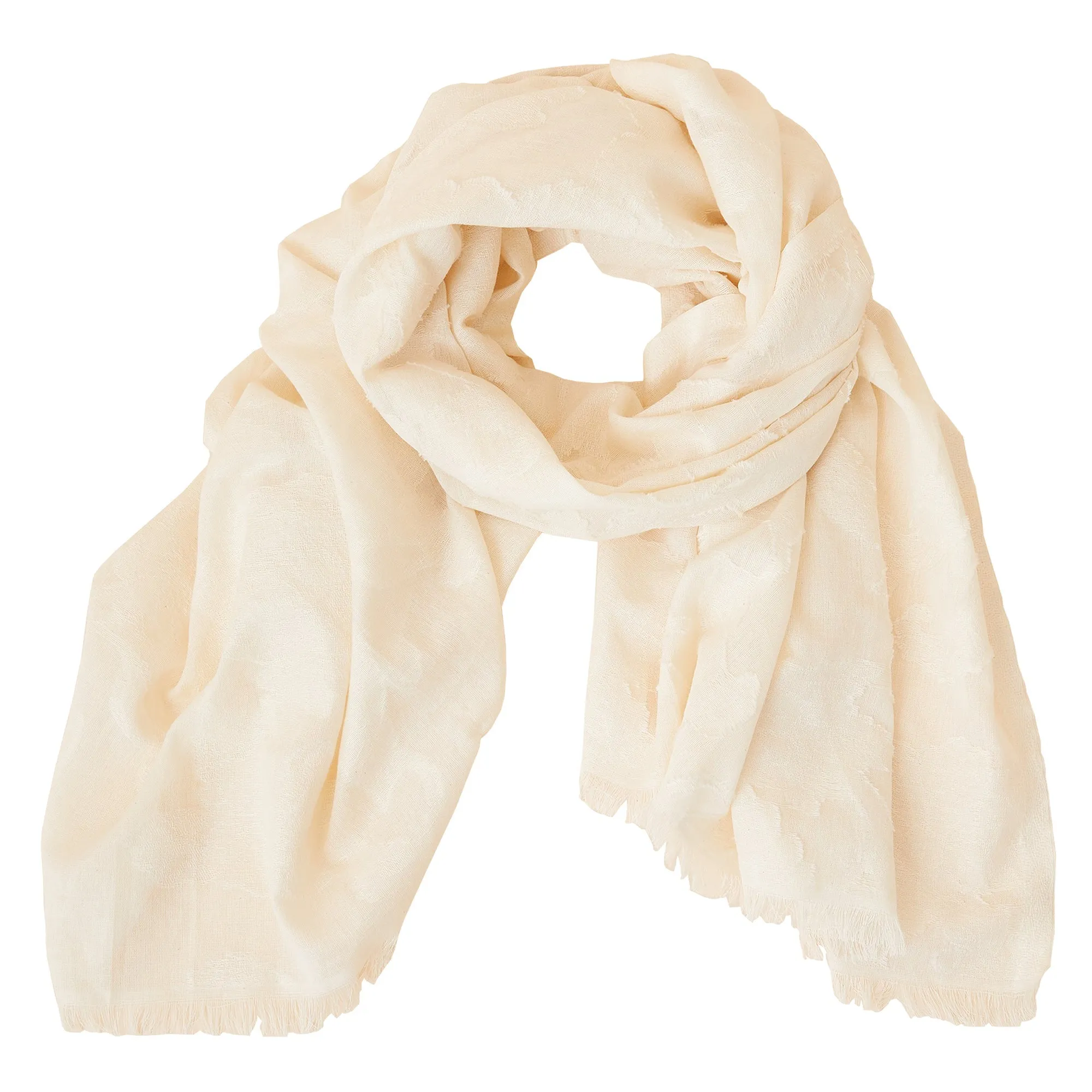 Accessorize London Women's Cream Burnout Scarf