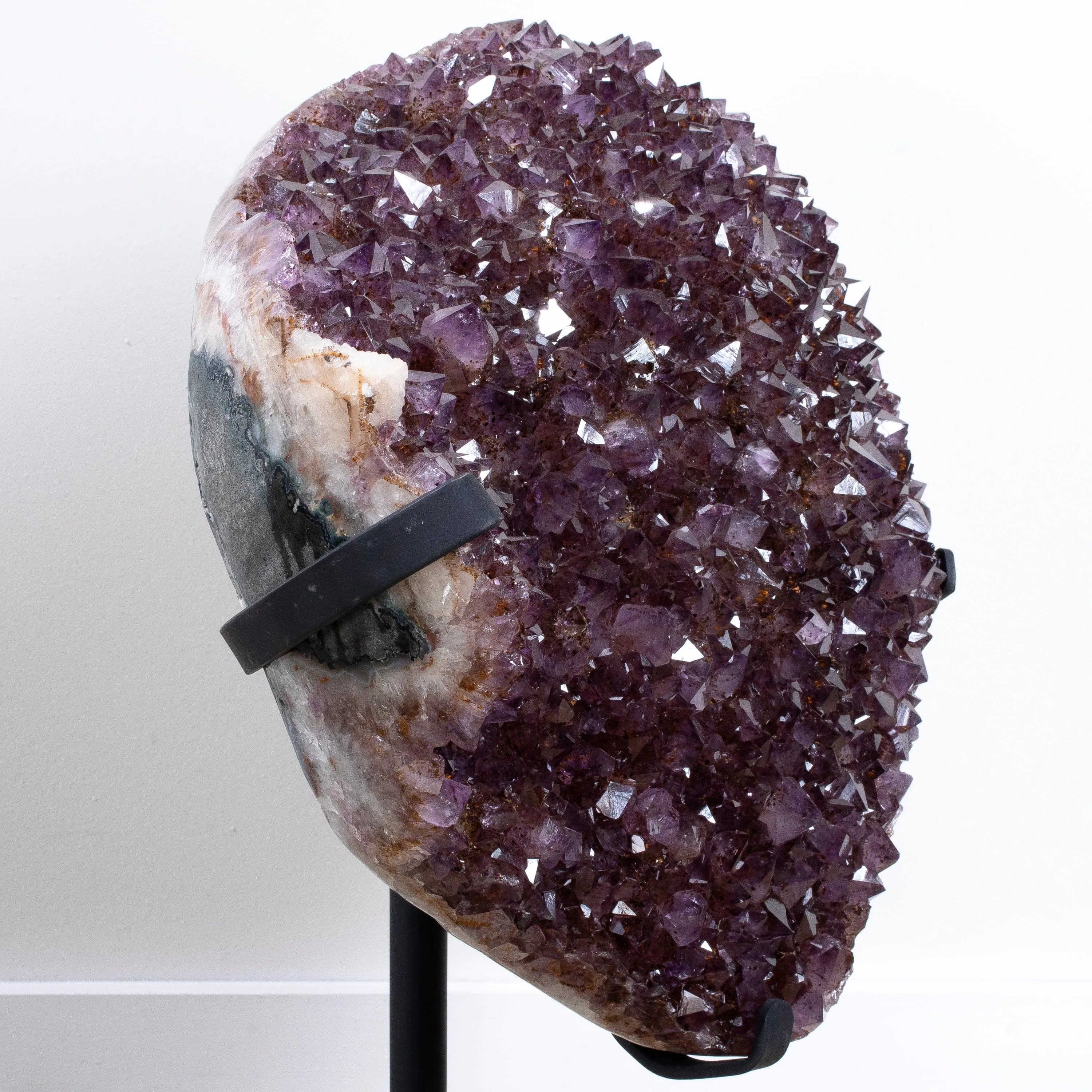 Amethyst Geode from Brazil on Custom Stand- 25 / 49 lbs