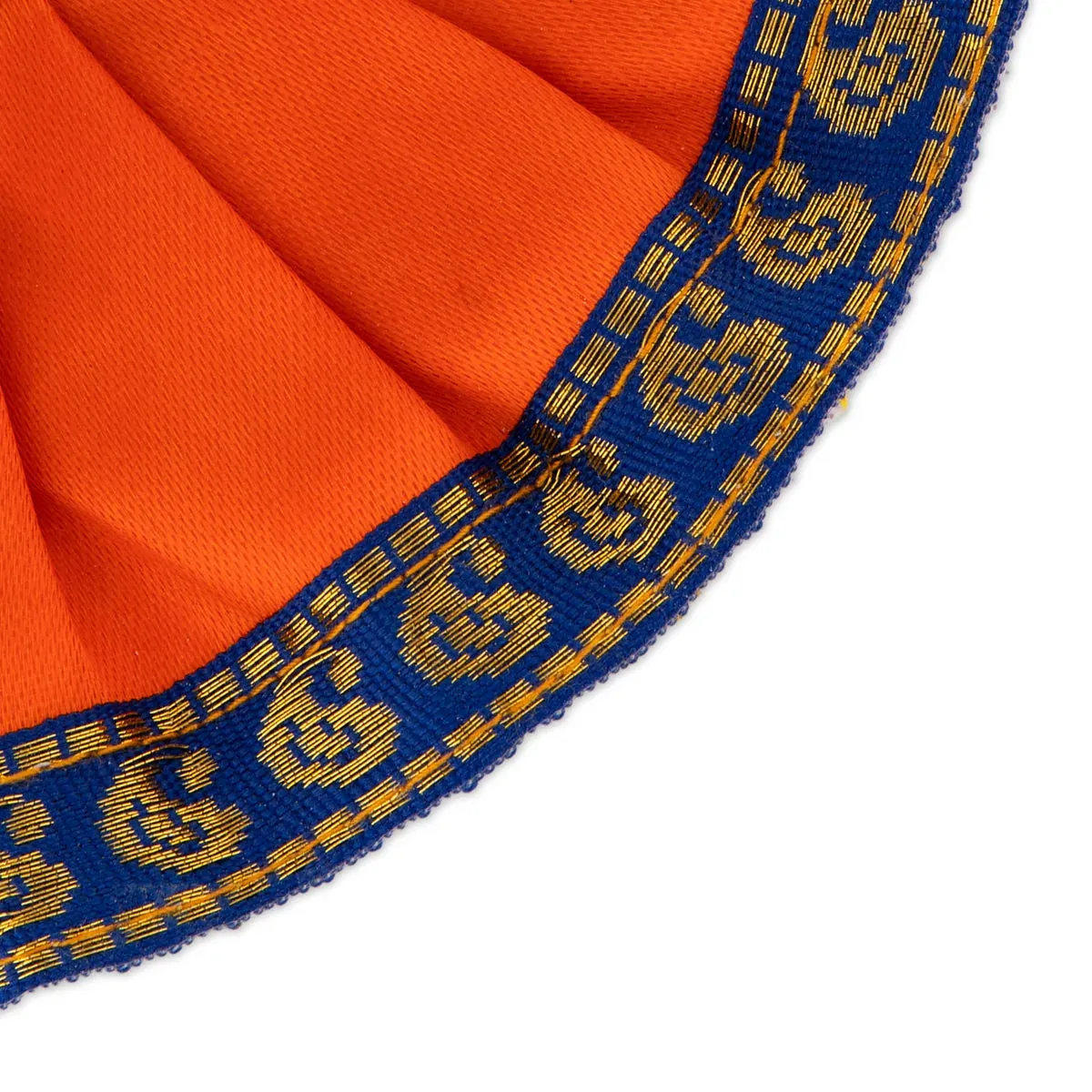 Amman Pavadai - 3 x 6 Inches | Satin Apoorva Devi Vastra/ Mata Dress/ Jari Border Mata Poshak for Deity