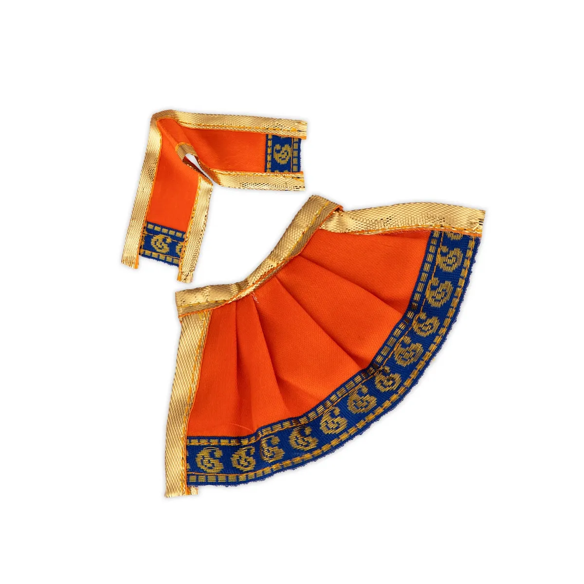 Amman Pavadai - 3 x 6 Inches | Satin Apoorva Devi Vastra/ Mata Dress/ Jari Border Mata Poshak for Deity