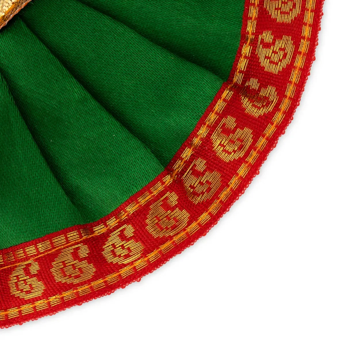 Amman Pavadai - 3 x 6 Inches | Satin Apoorva Devi Vastra/ Mata Dress/ Jari Border Mata Poshak for Deity