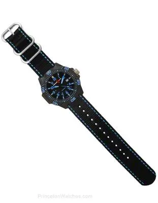 ArmourLite Caliber Series - Blue Accent - Nylon Strap - Tritium - Date - 200m