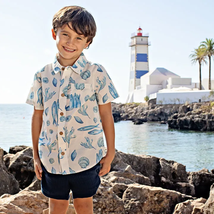 Blue Rooster Boys Jack Shirt - Lisbon Coast