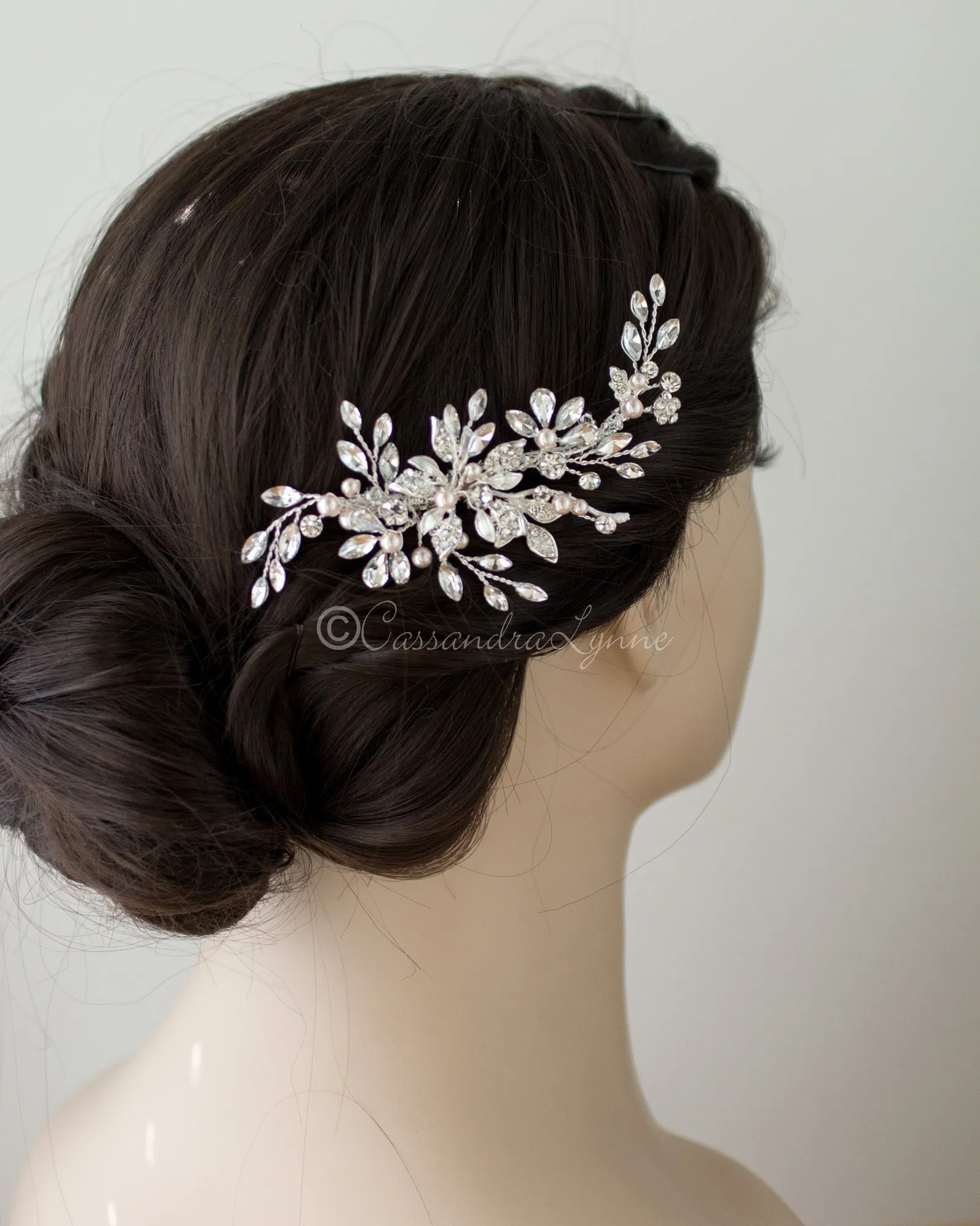 Blush Pearl Wedding Hair Comb