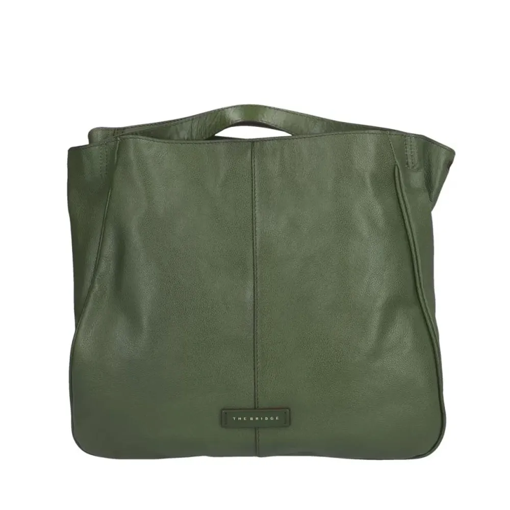 Borsa Donna a Mano con Tracolla THE BRIDGE linea Elisabetta in Pelle Verde