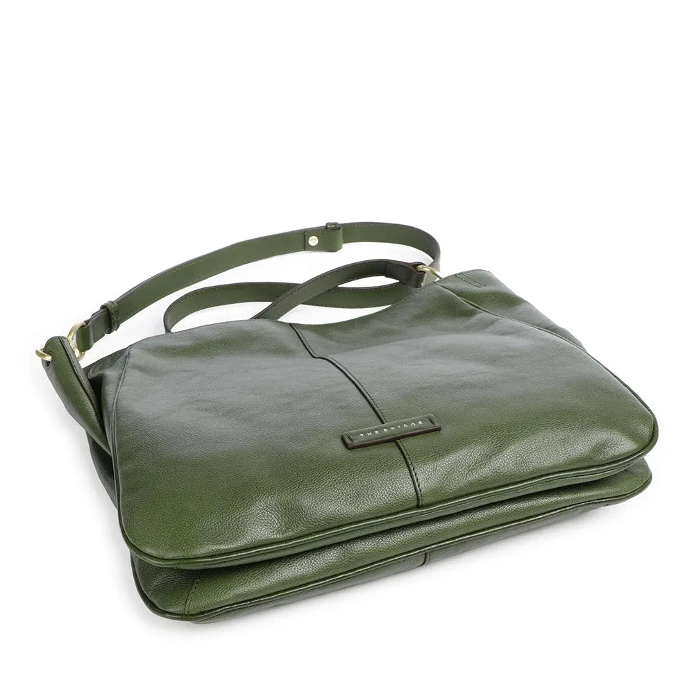 Borsa Donna a Mano con Tracolla THE BRIDGE linea Elisabetta in Pelle Verde