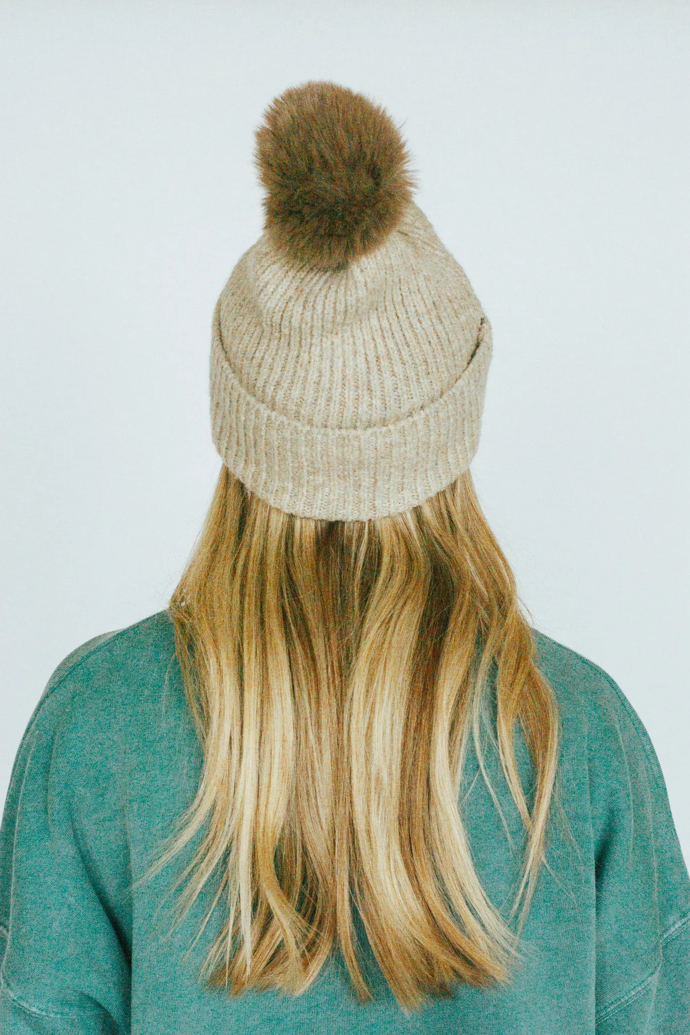 Chilly Day Khaki Knit Beanie