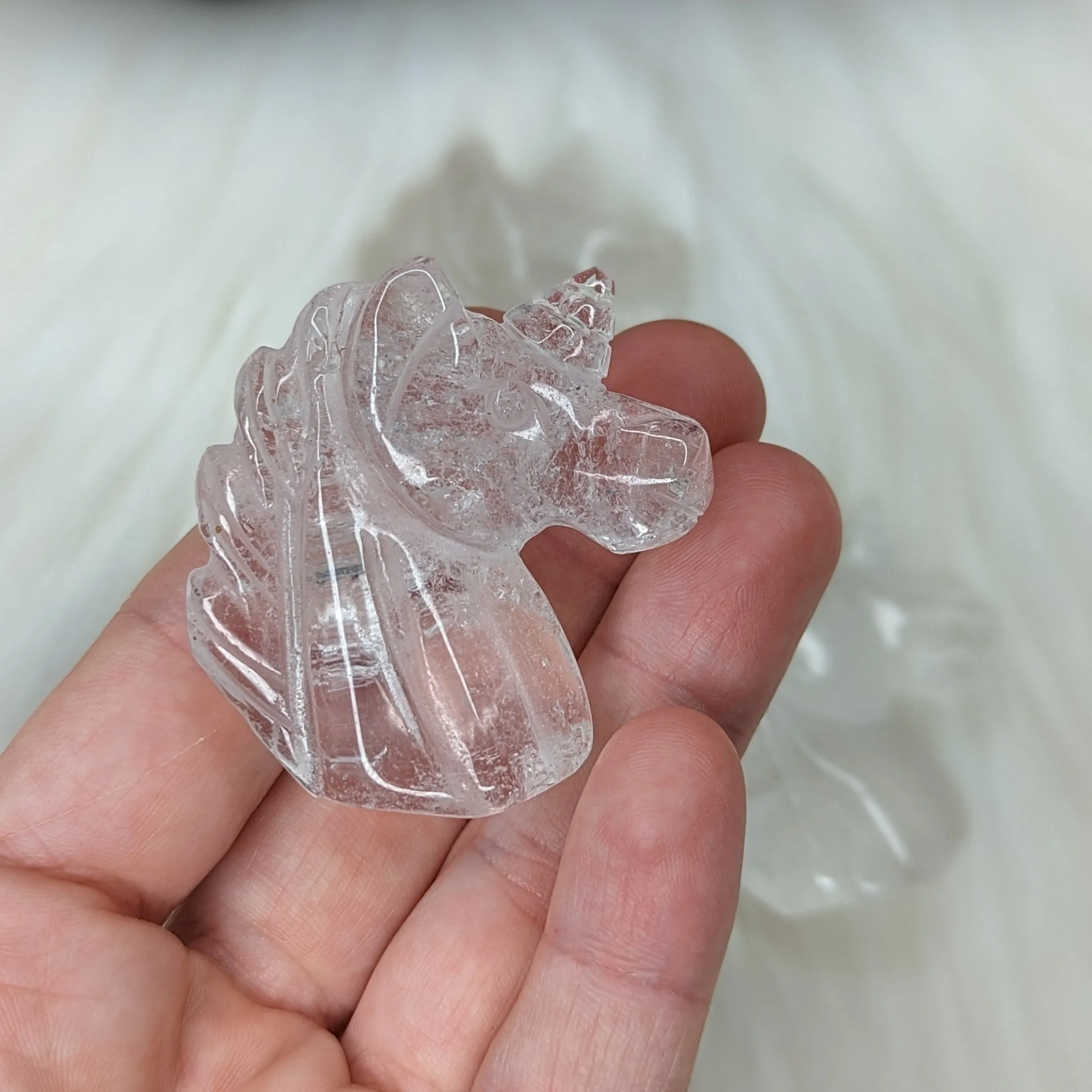 Clear Quartz Unicorn Carving~ Magical Protective Energy