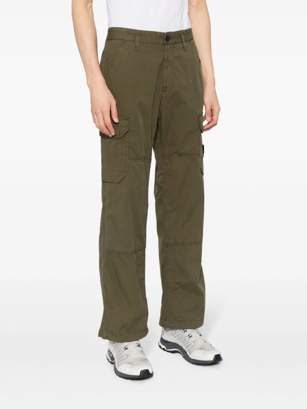 COMPASS-APPLIQUE CARGO TROUSERS