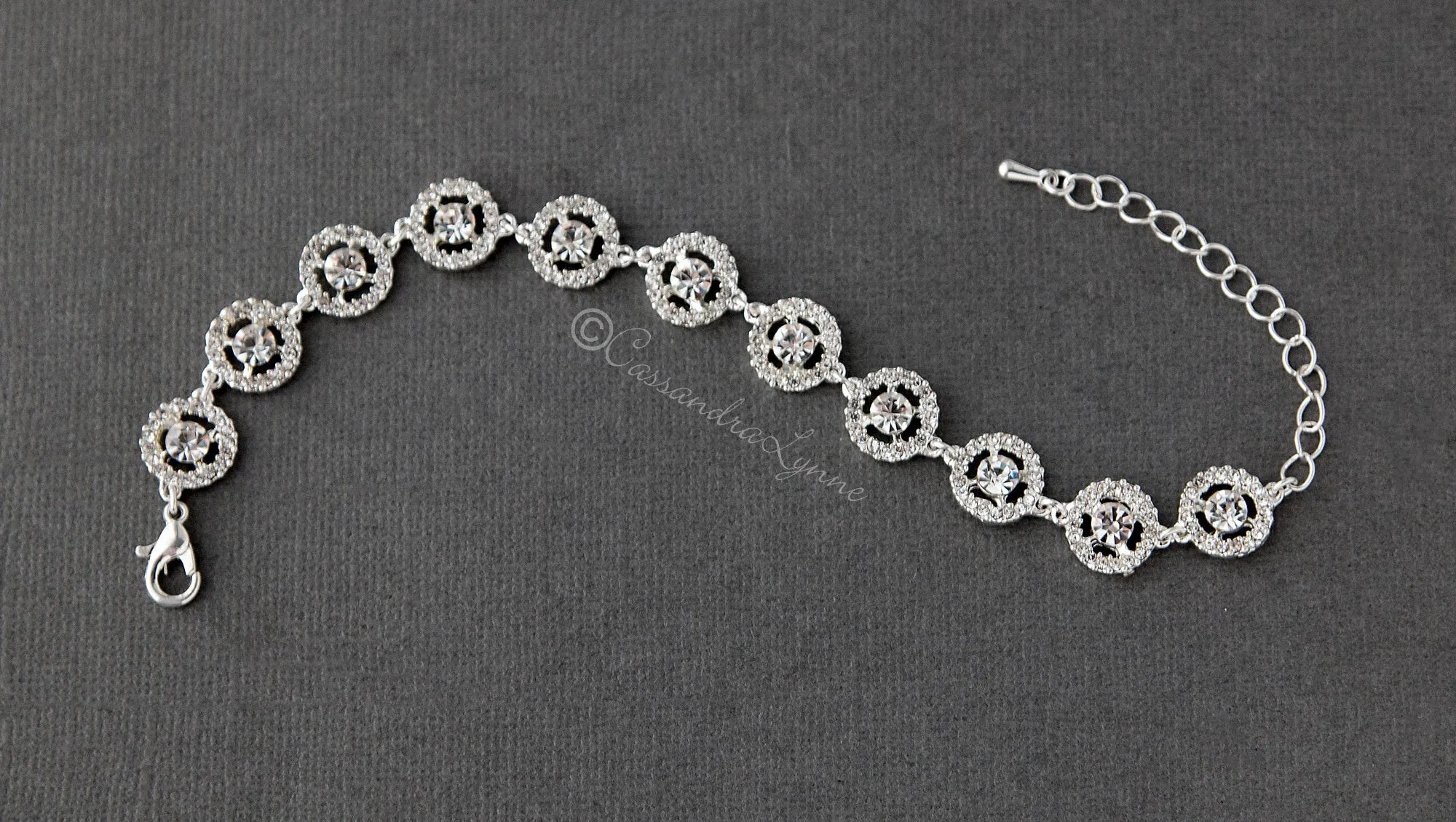 Crystal Halo Bridal Bracelet