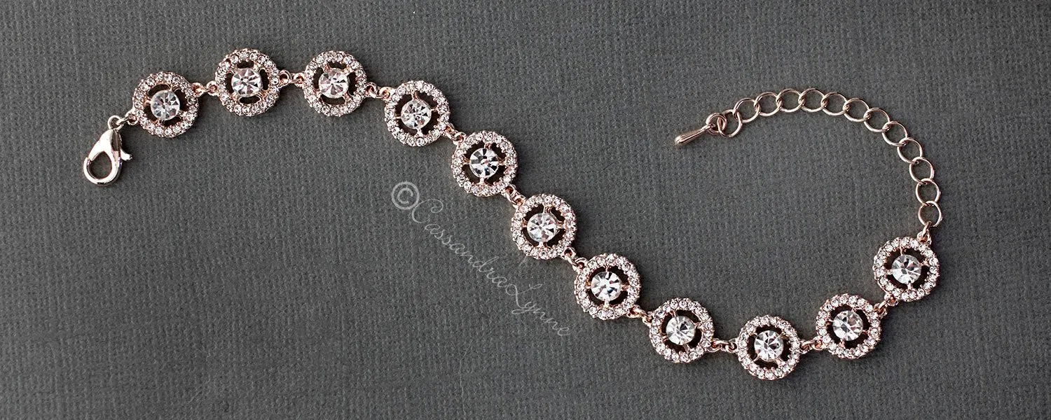 Crystal Halo Bridal Bracelet