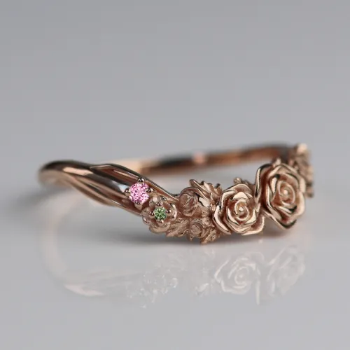 Custom Gold Rose Band  969.00