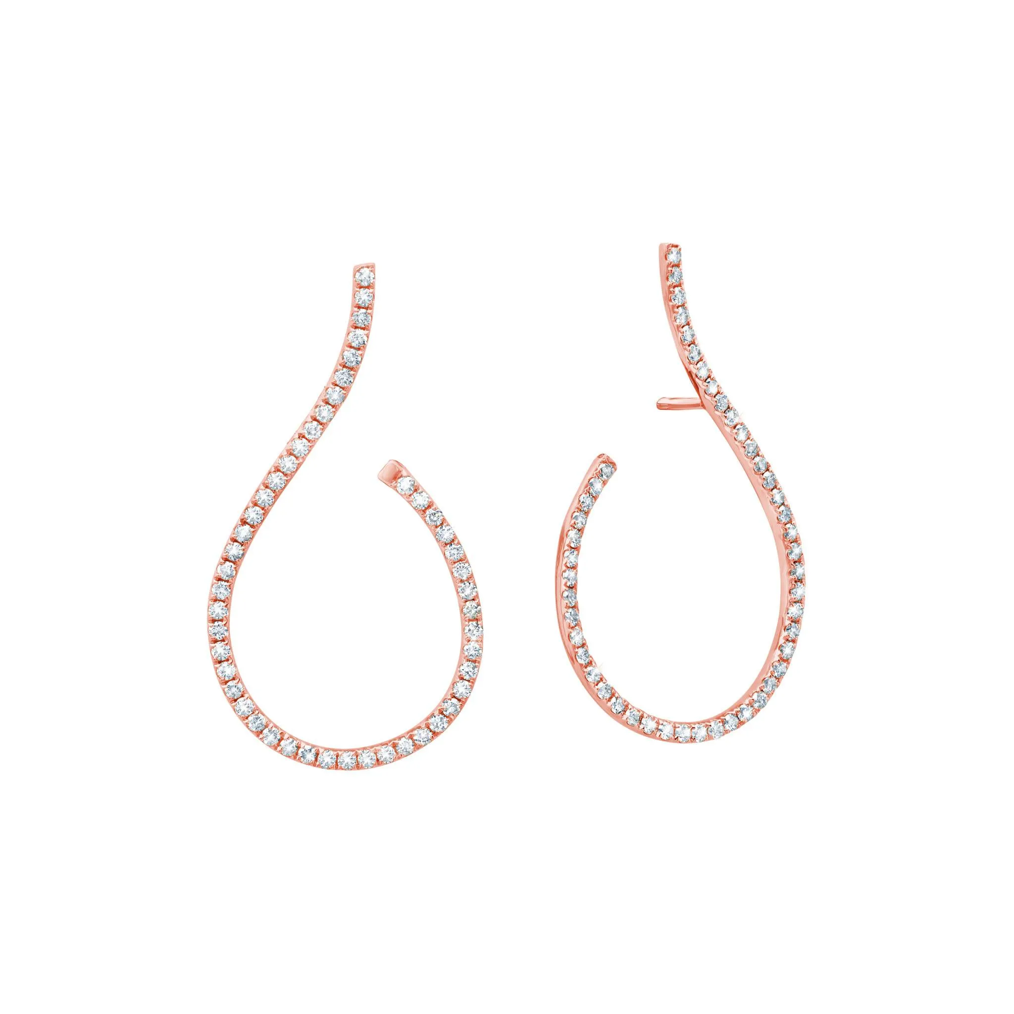 Diamond Drop Mega Swirl Earrings