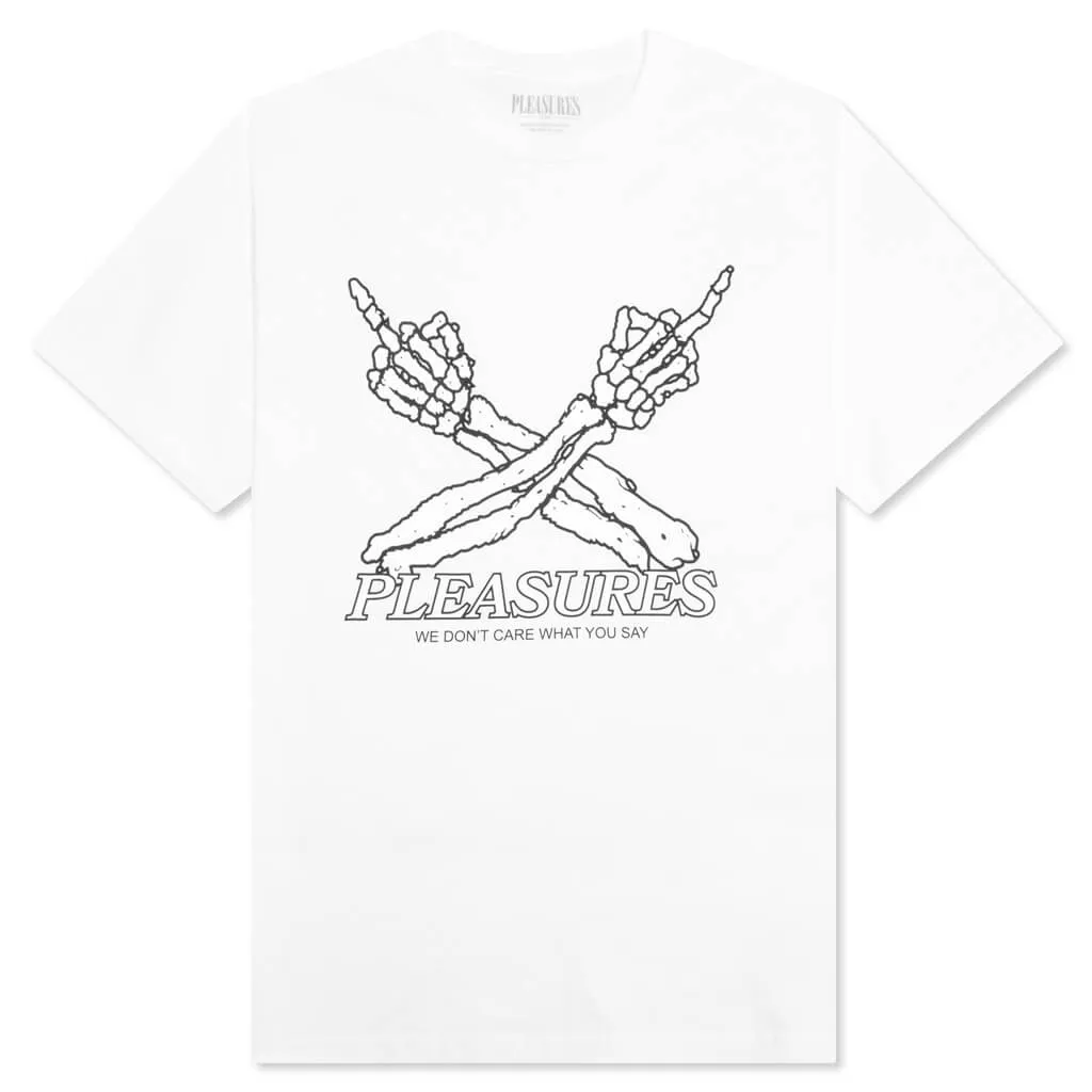 Don't Care T-Shirt - White