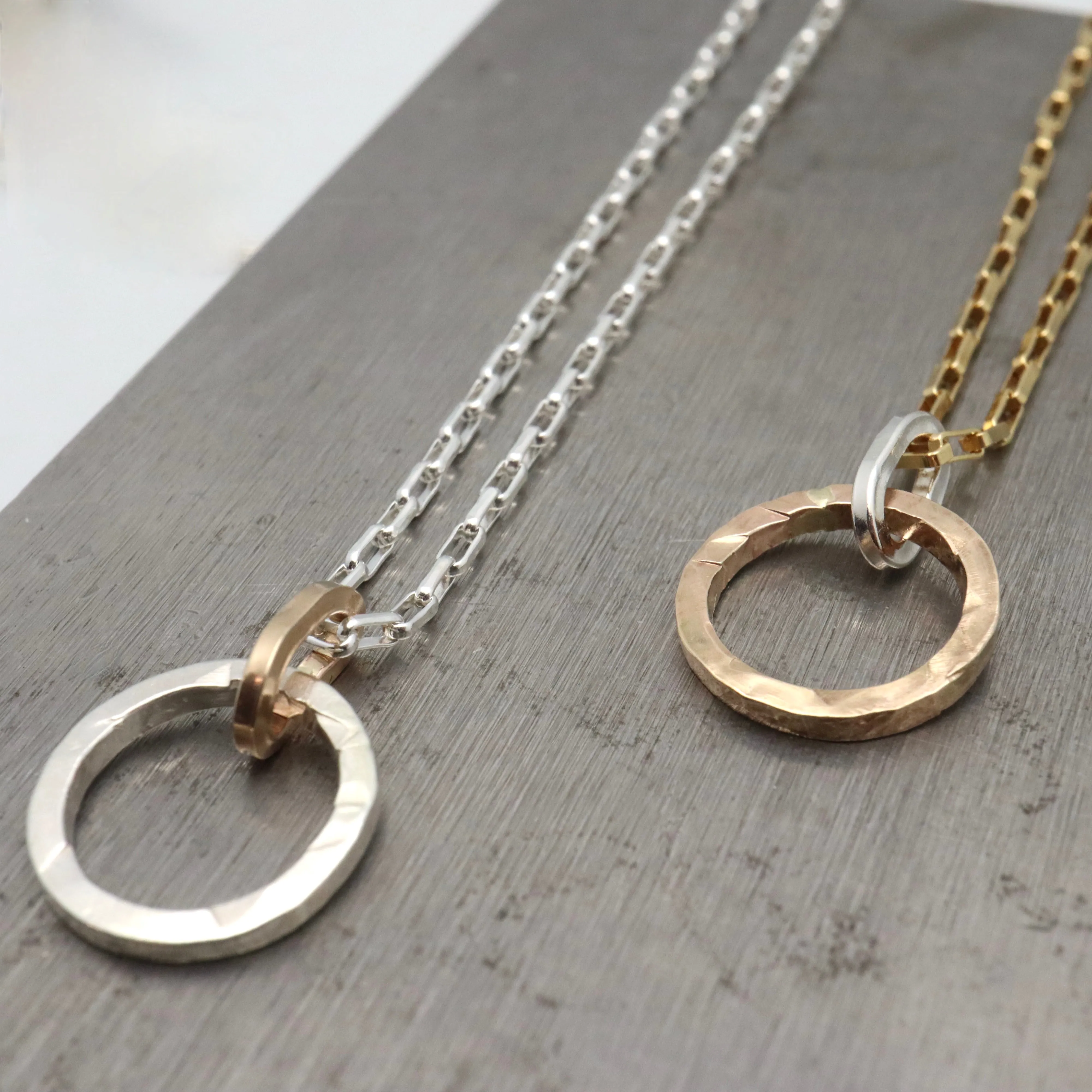 Ellipse Collection:  Petite Silver Ellipse Necklace