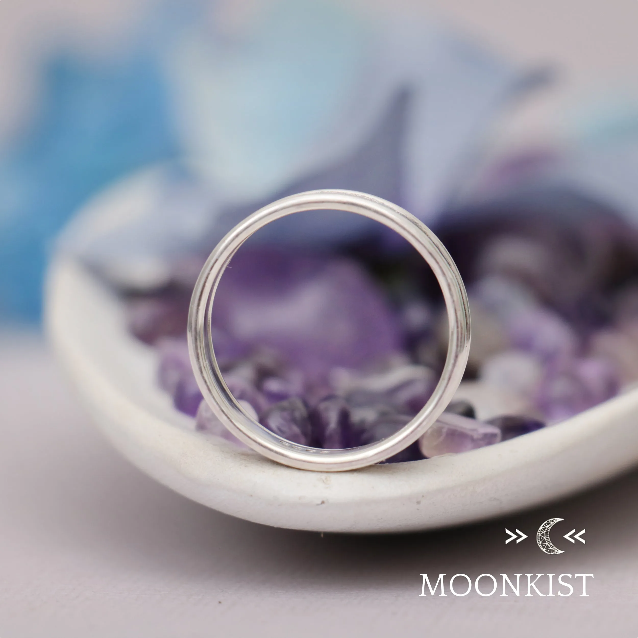 Etched Wildflower Band Ring  | Moonkist Designs