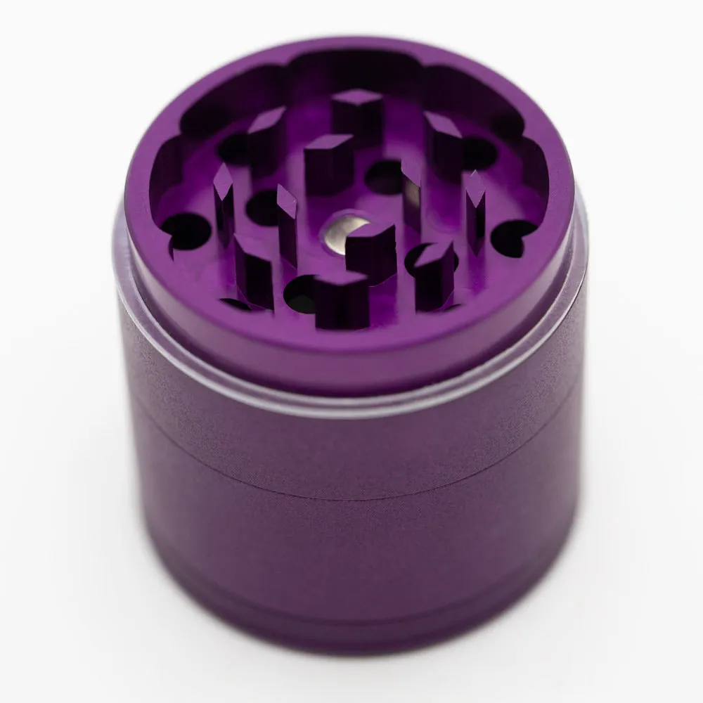 Four-Part Aluminium Grinder with Removable Screen - Matte Dark Purple (43mm)