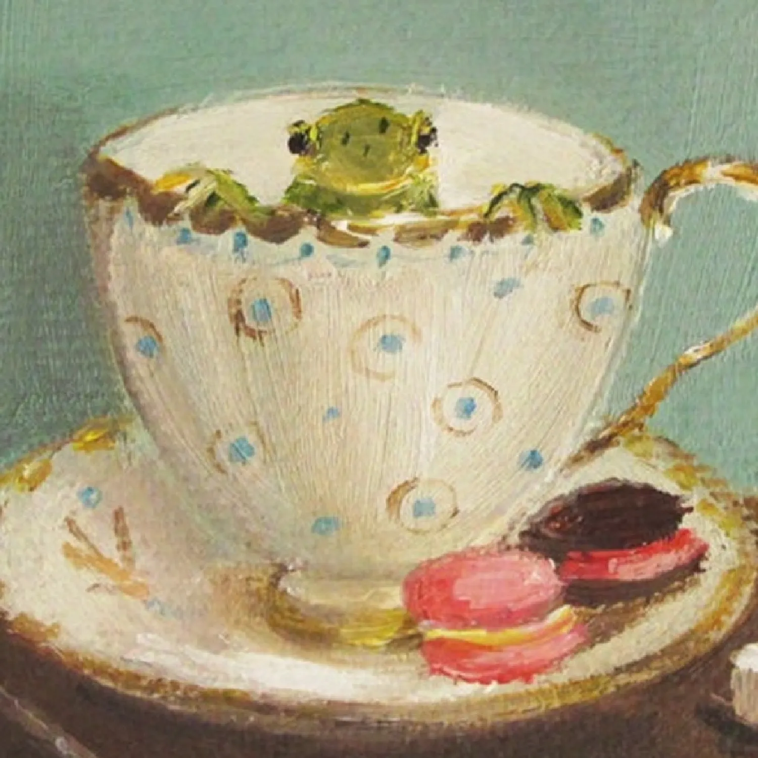 Frog Face Art Print by Janet Hill