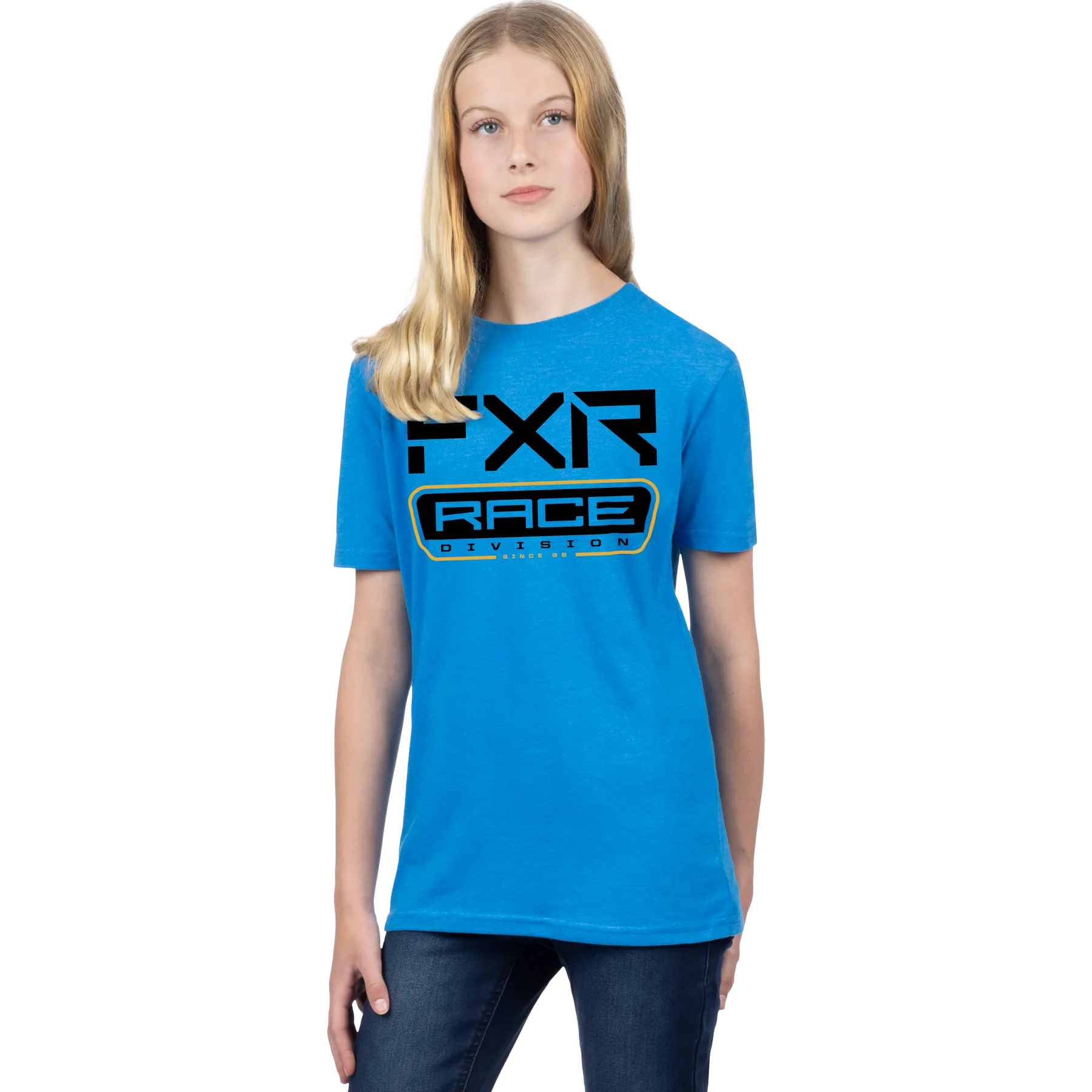 FXR Youth Race Division Tee Blue Heath/Black