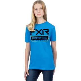 FXR Youth Race Division Tee Blue Heath/Black