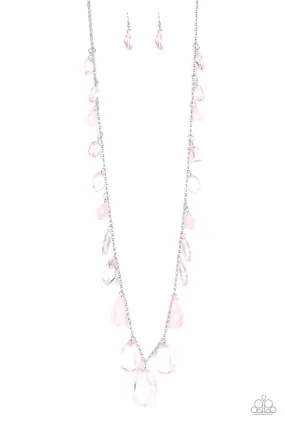 Glow and Steady Wins the Race - Pink Necklace