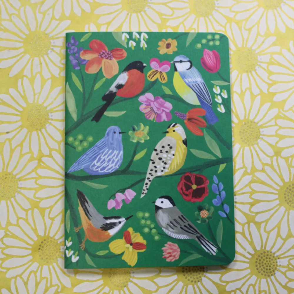 Green Birdhaven A6 Notebook