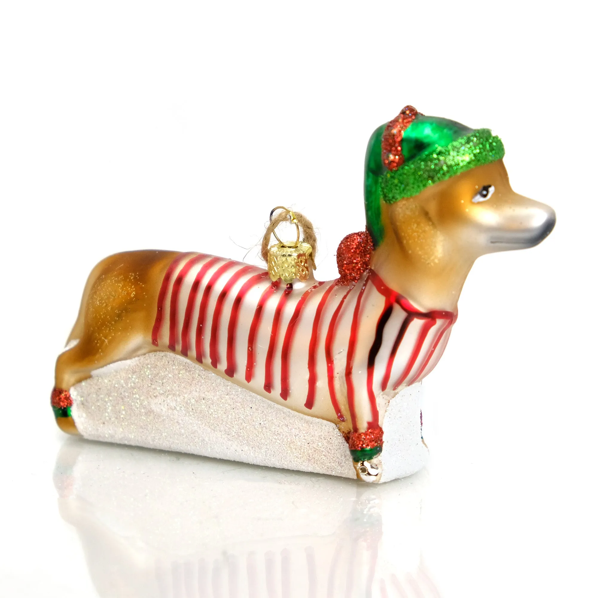 Holiday Dachshund Pup Ornament