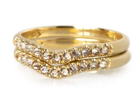 Inverted Champagne Diamond Curve Band