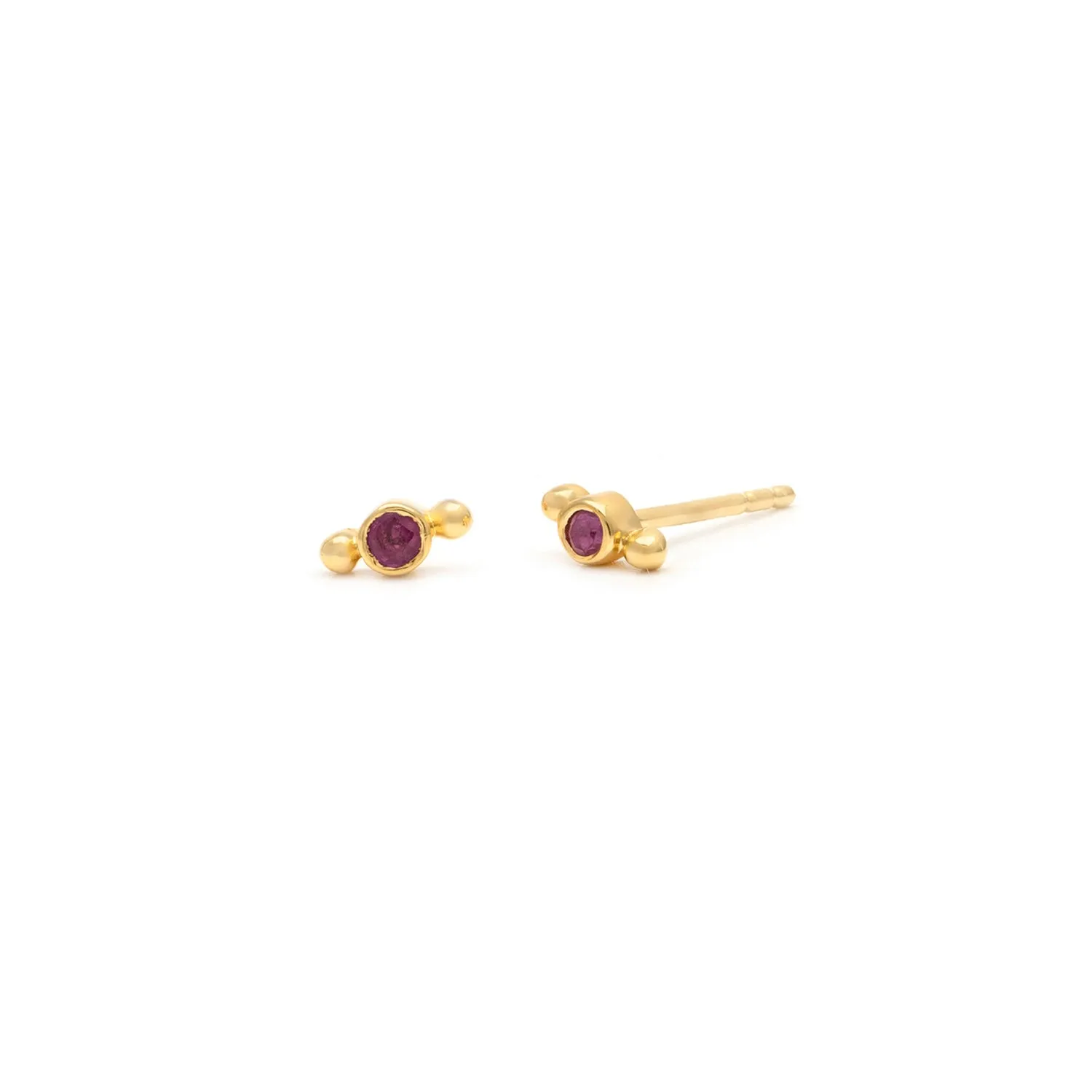 Isla Studs | Pink Sapphire