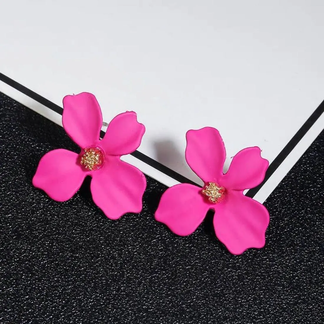 Korean Cute Colorful Flower Stud Earring - 4 Colors