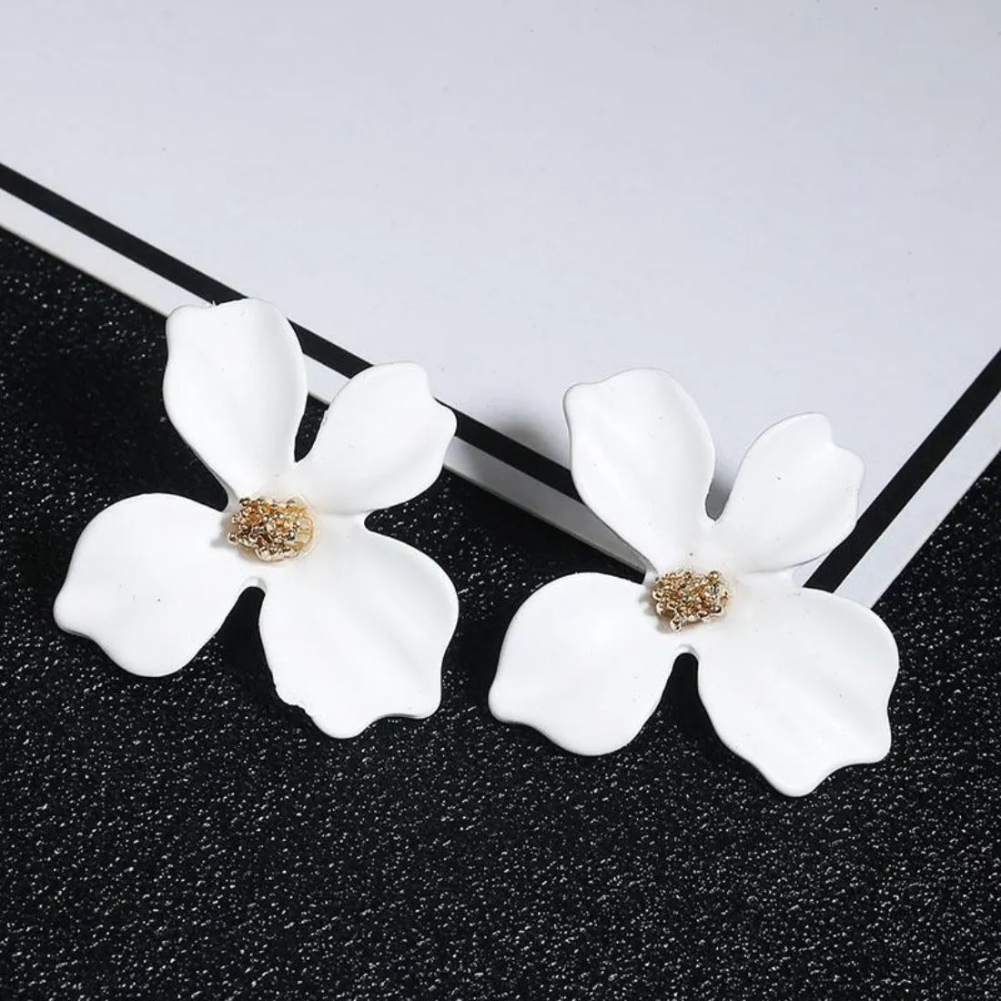 Korean Cute Colorful Flower Stud Earring - 4 Colors