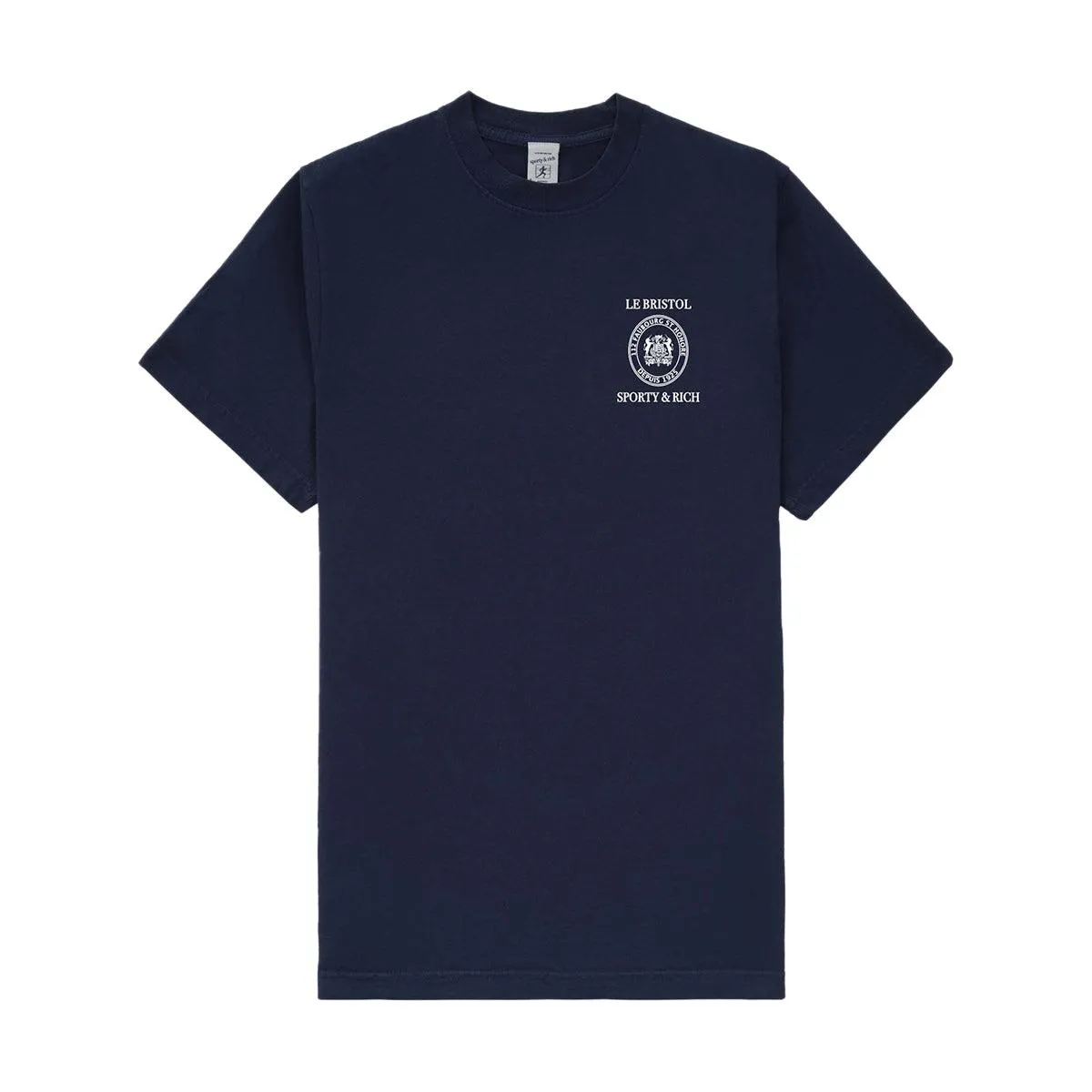   Le Bristol Paris Crest Seal Tee 'Navy White'