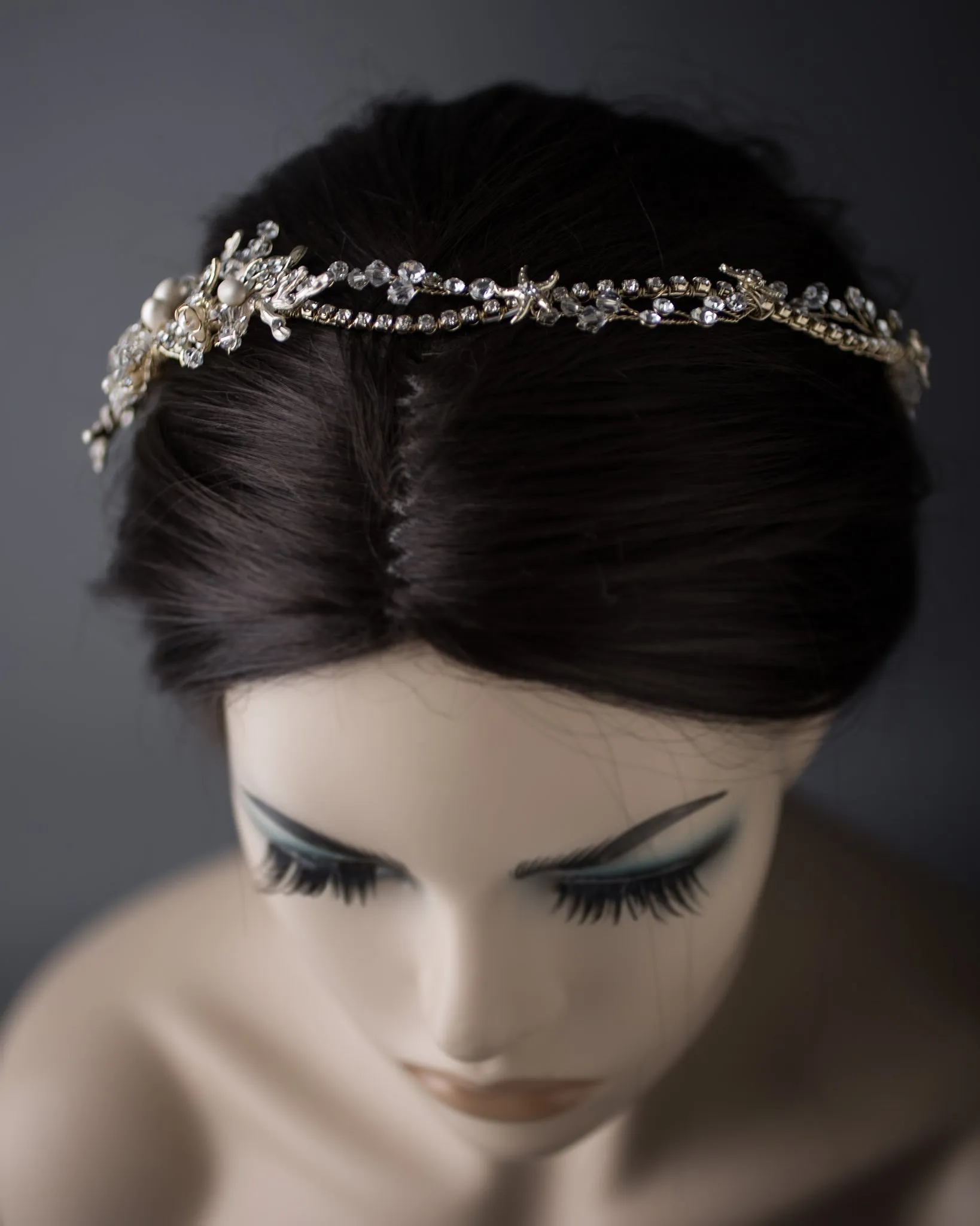 Light Gold Beach Wedding Headpiece