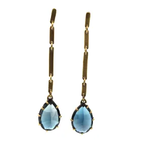 London Blue Topaz Bar Earrings