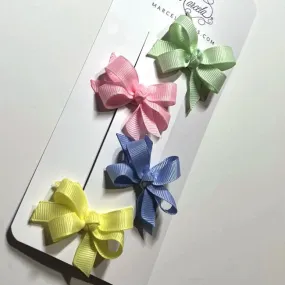 Marcela Grosgrain Pastel Ribbon Baby Hair Clips