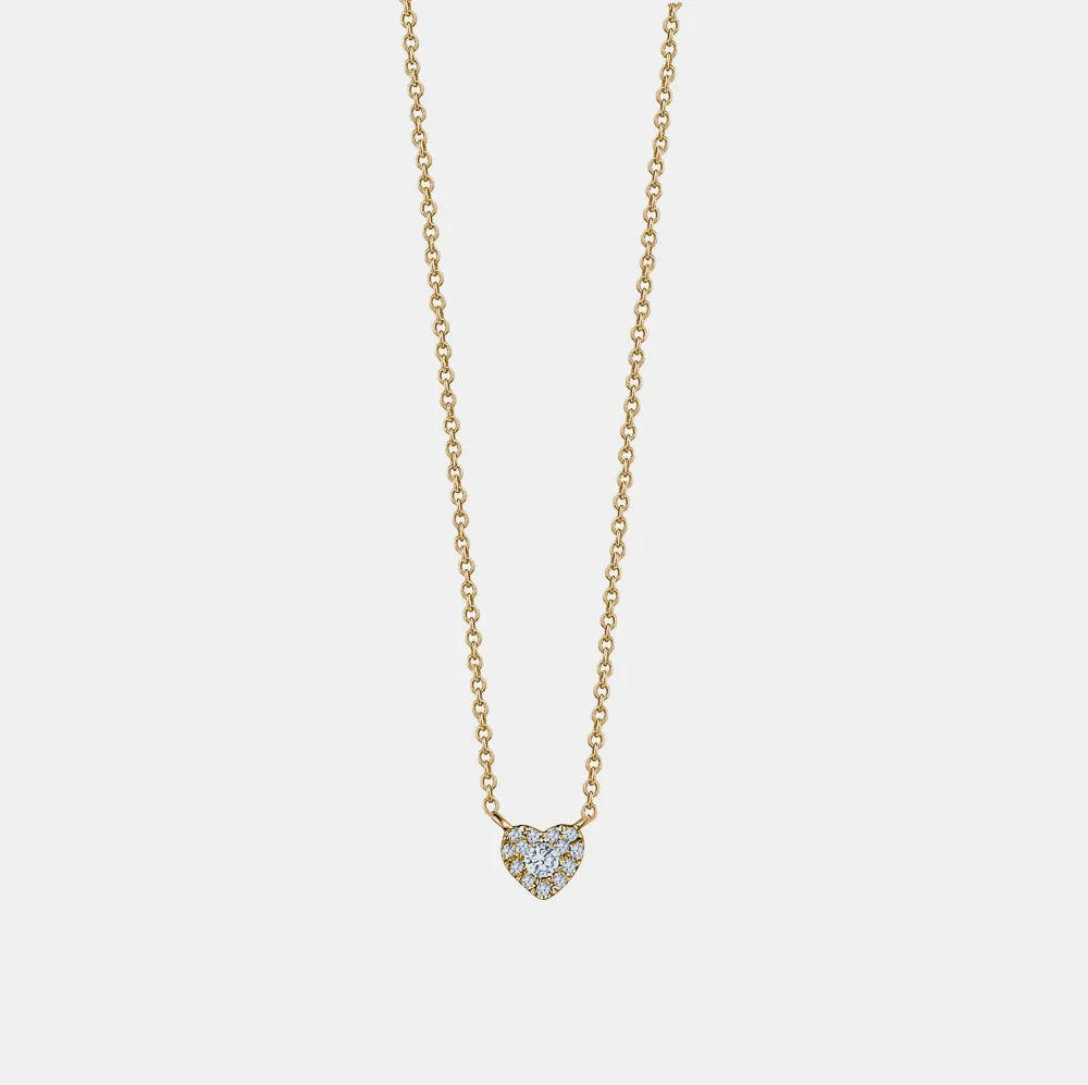 Mini Diamond Heart Necklace