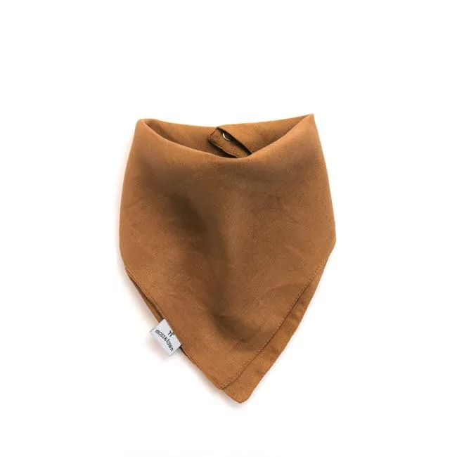 Moss & Fawn 100% Linen Drool Bib - Bark