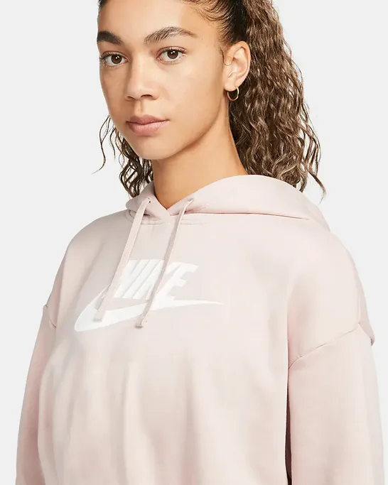 Nike Women's oversized short hoodie Sportwear Club Fleece DQ5850-690 pink