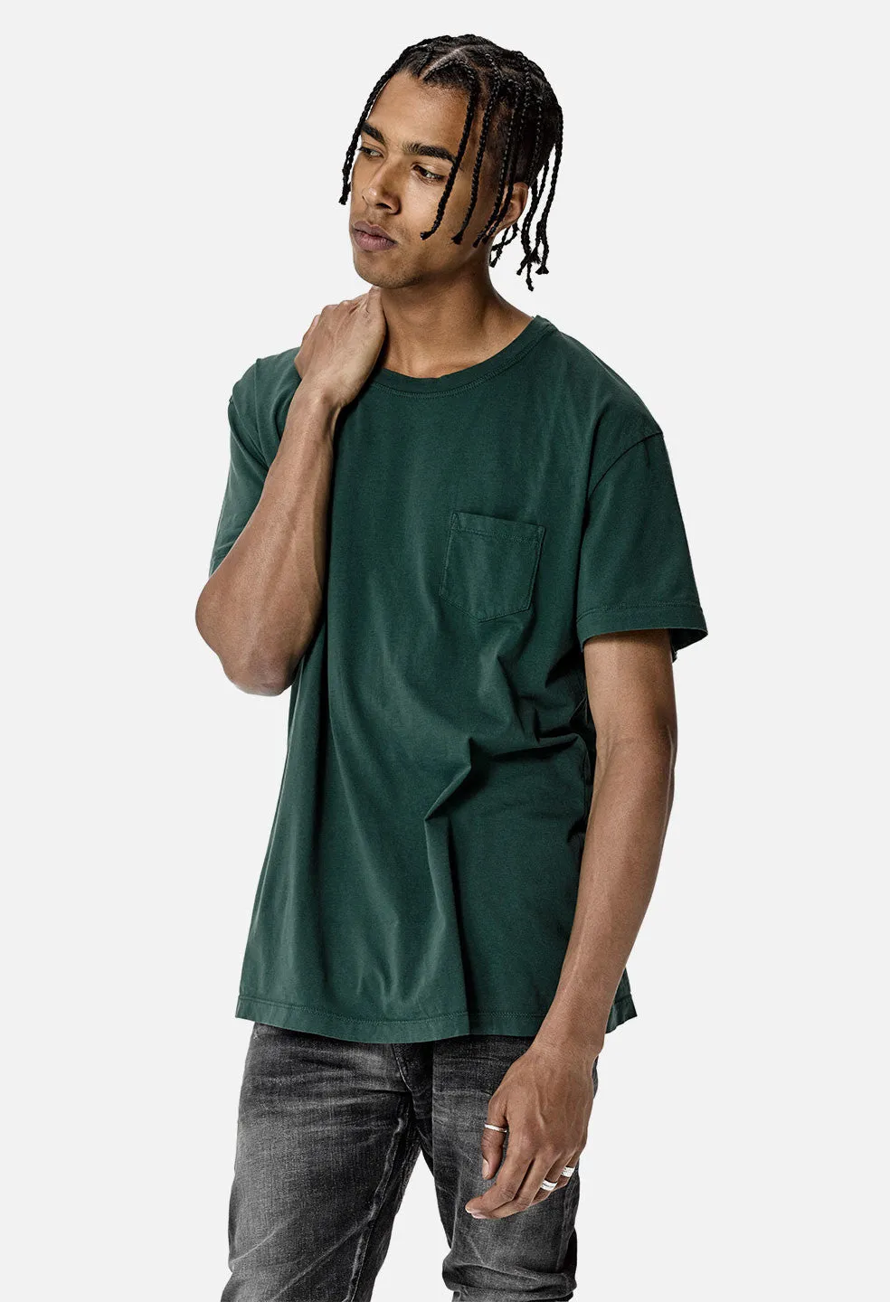 Oversized Pocket Tee / Forest