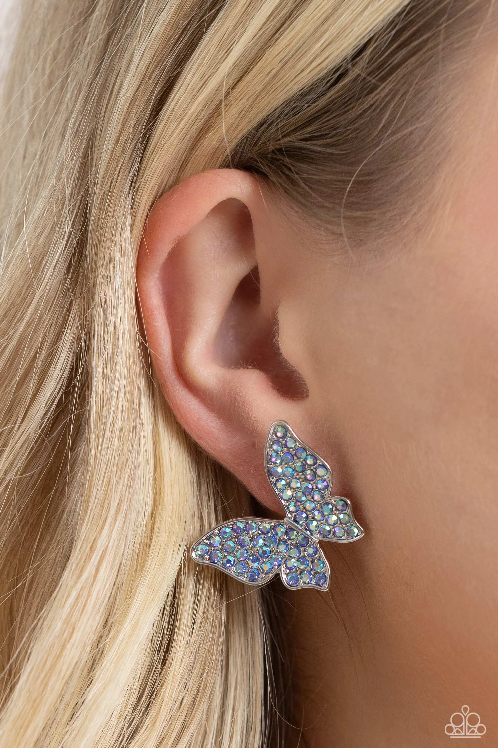 Paparazzi High Life Blue Post Earrings