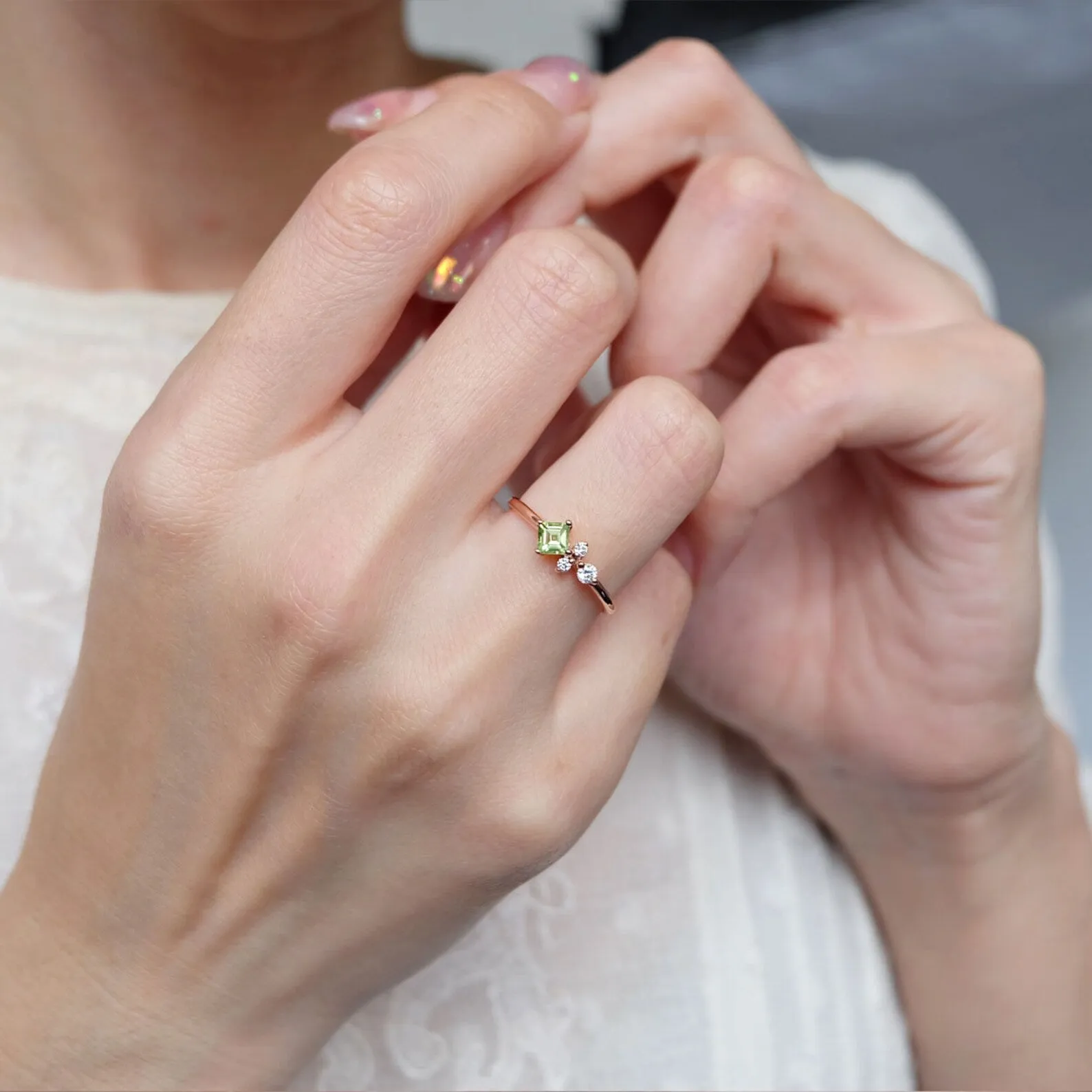 Peridot Cluster Ring Irelia