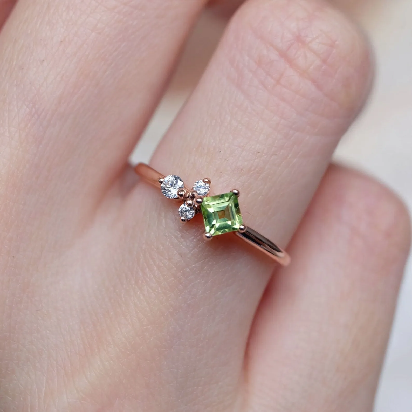 Peridot Cluster Ring Irelia