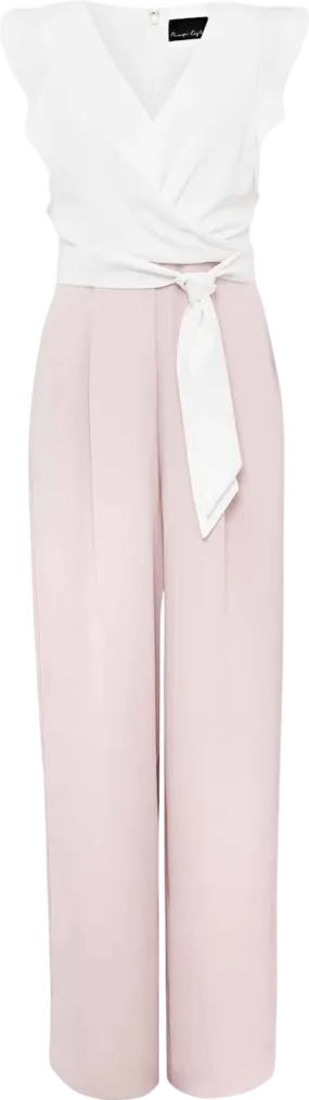 Phase Eight Pink Pink/white Ayla Ruffle Jumpsuit BNWT UK 12