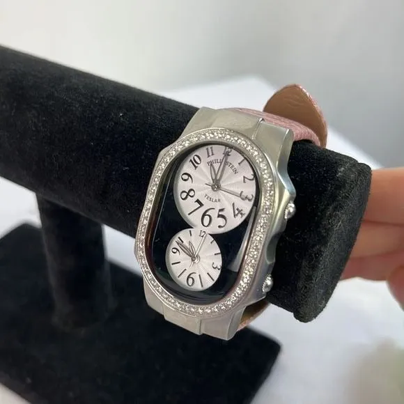 Philip SteinOval with Diamonds Double Dial Watch